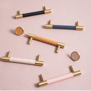 Brass Cowhide Furniture Cabinet Extended Door Handle
