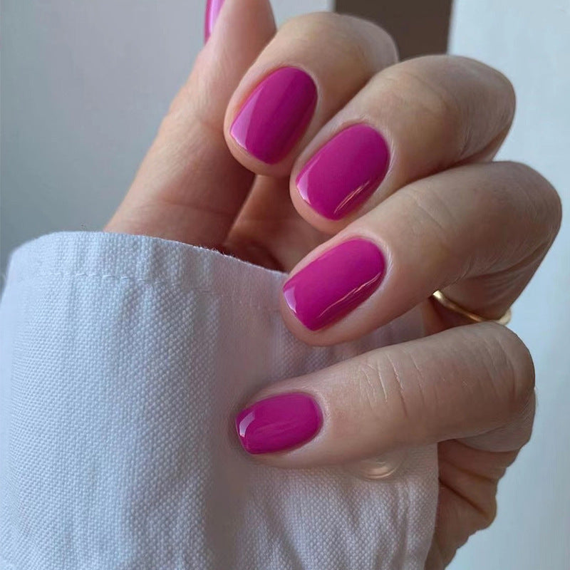 Solid Color Nail Tips Wholesale Nail Sticker Finished Product Removable Wear Finished Nail Beauty