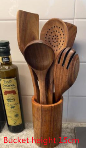 Wooden Spatula Cookware Kitchenware Set – Eco-Friendly Non-Stick Utensils for Cooking & Baking