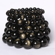 Year Of Birth Obsidian Bracelet Couple