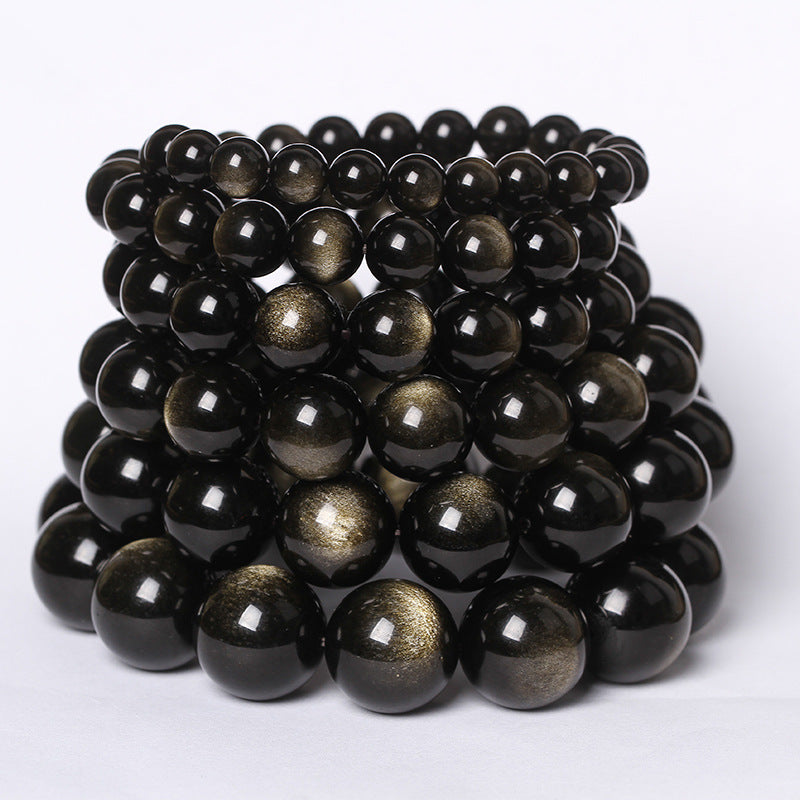 Year Of Birth Obsidian Bracelet Couple