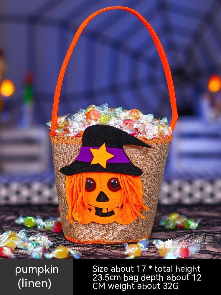 Halloween Pumpkin Bag Portable Children Props