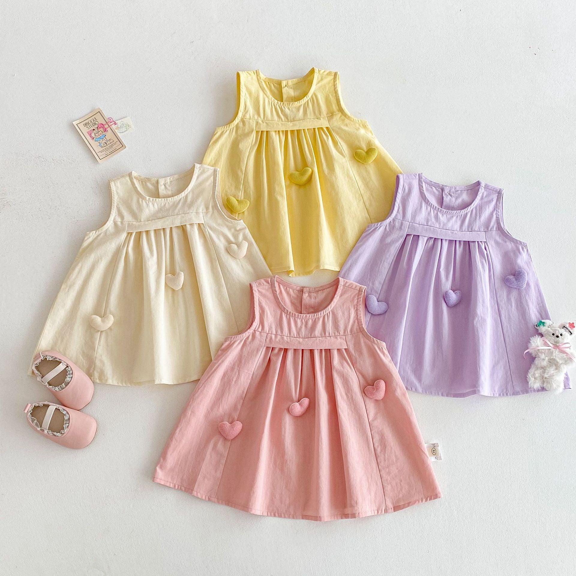 Girl's Love Princess Dress Children's Vest Dress