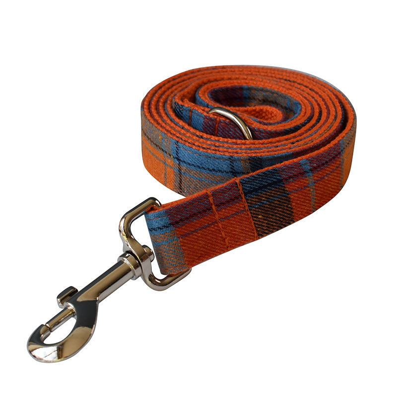 Orange Bottom Velvet Dog Collar Rope Pet Supplies