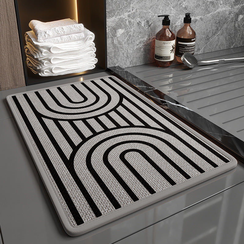 Home Fashion Linen Non-Slip Bathroom Mats