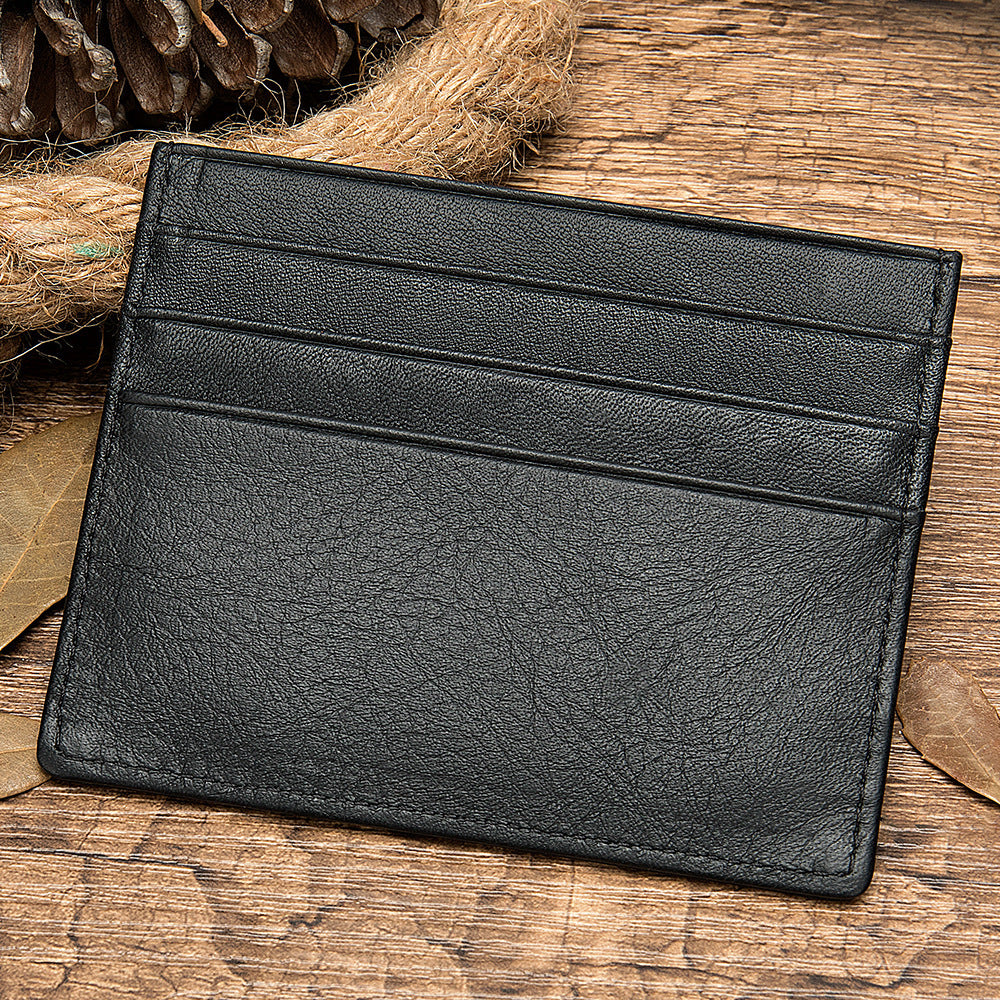 First Layer Cowhide Card Holder Fashion Simple Card Holder