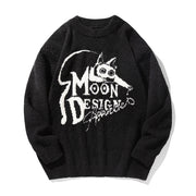 Unisex Relaxed Fit Polyester Pullover Sweater Solid Color
