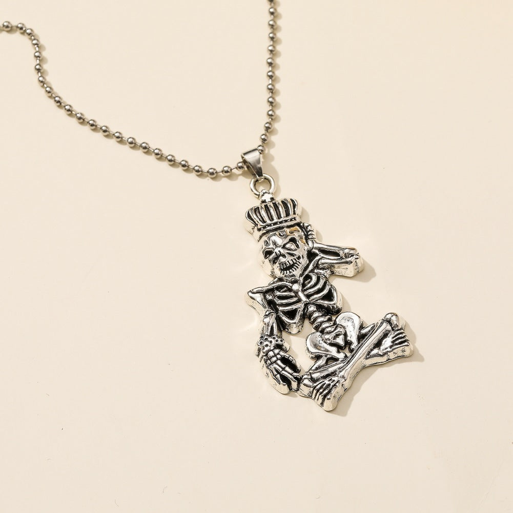 Halloween Accessories Horror Funny Skull Necklace