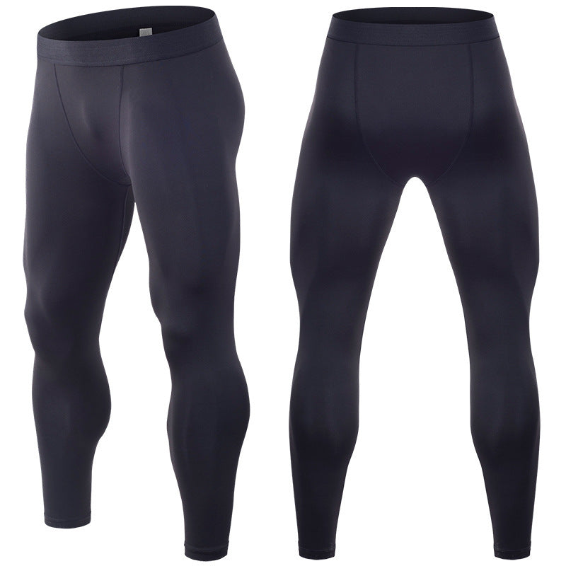 Men’s Black Compression Pants – Elastic Quick-Dry Sports Leggings