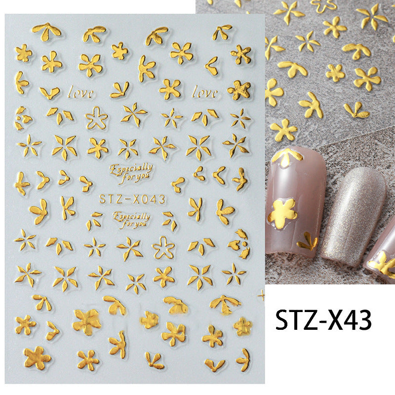 Nail Sticker Liquid Butterfly Dark Gilding