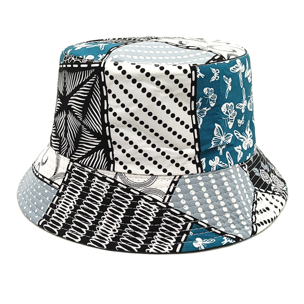 Geometric Print Reversible Bucket Hat
