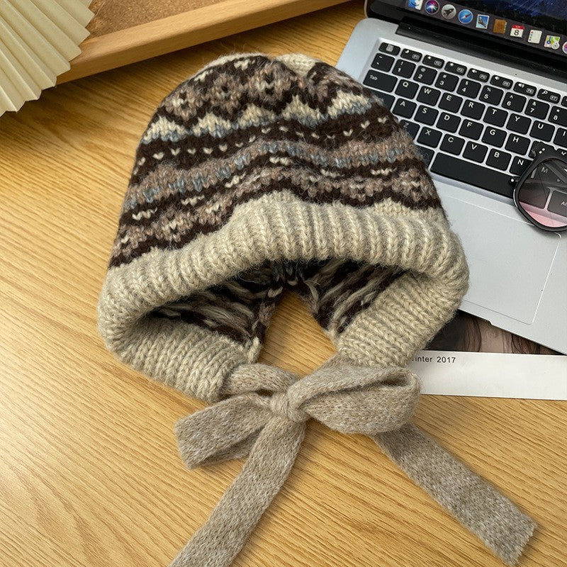Winter Vintage Hat Bag Cap Warm Ear Protection Wool Hat