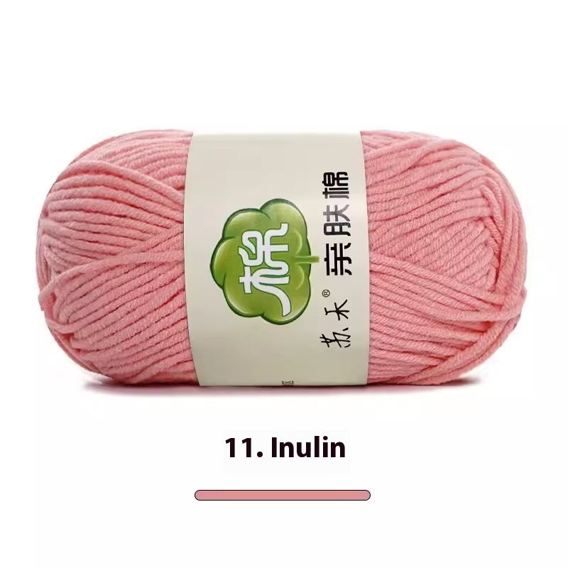 5-Strand Skin-Friendly Combed Milk Cotton Yarn – Hand Knitting Supplies