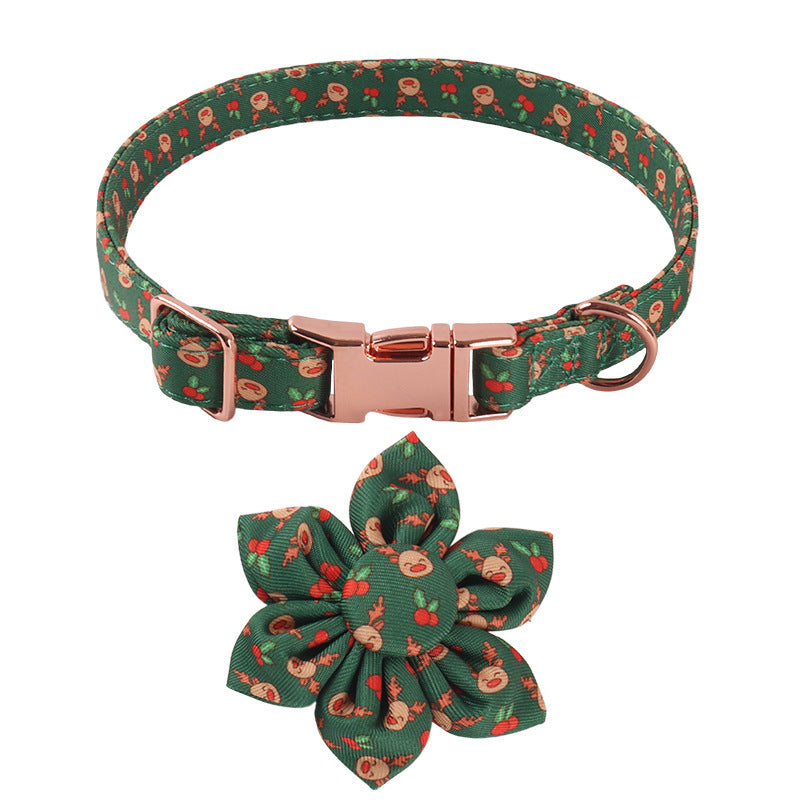 Pet Supplies Design Christmas Series Bow SUNFLOWER Holiday Dog Collar