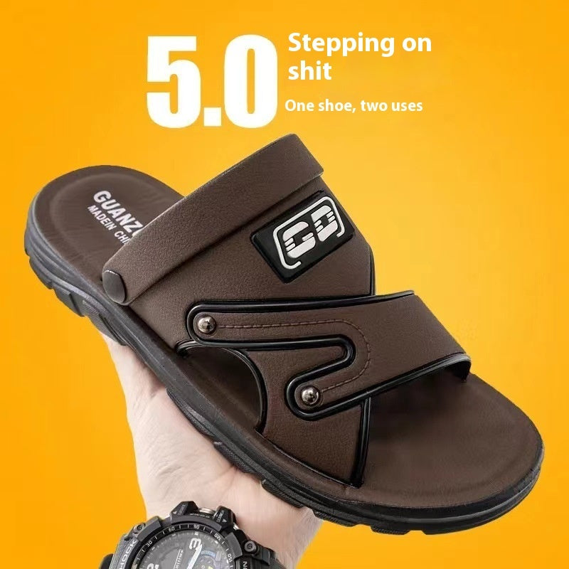 Mens Platform Sandals Non Slip Plastic Upper PVC Sole