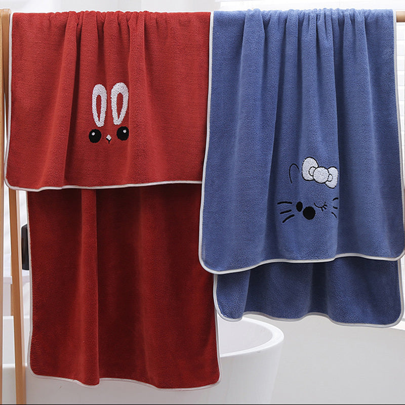 Cute Animal Cartoon Men And Women Household Korean Gifts Coral Fleece Bath Towel