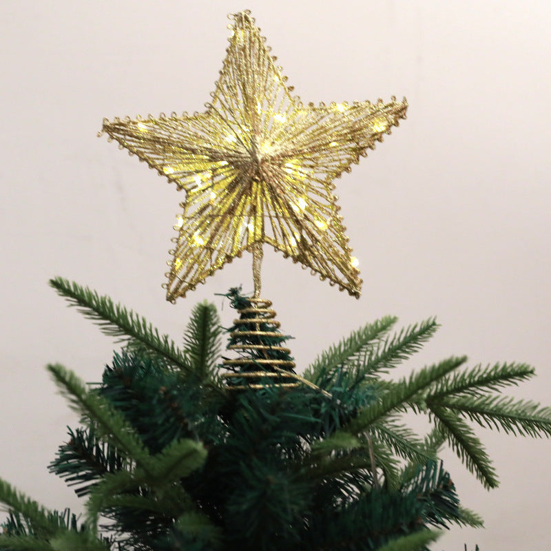 Linear Iron Christmas Tree Top Star Five-pointed Star