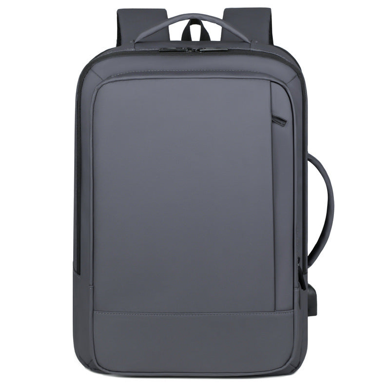 Unisex Solid Color Oxford Business Travel Computer Backpack