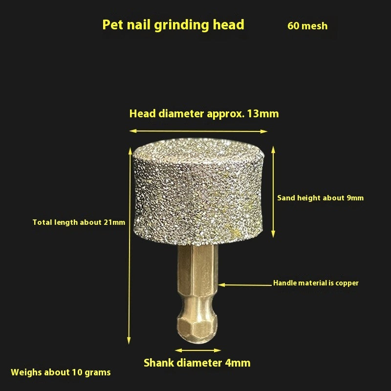 Pet Nail Manicure Grinding Head Trimming Diamond