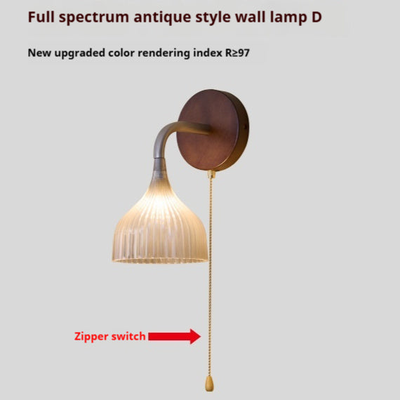 Mid-ancient Bedside Wall Lamp High-grade Zipper