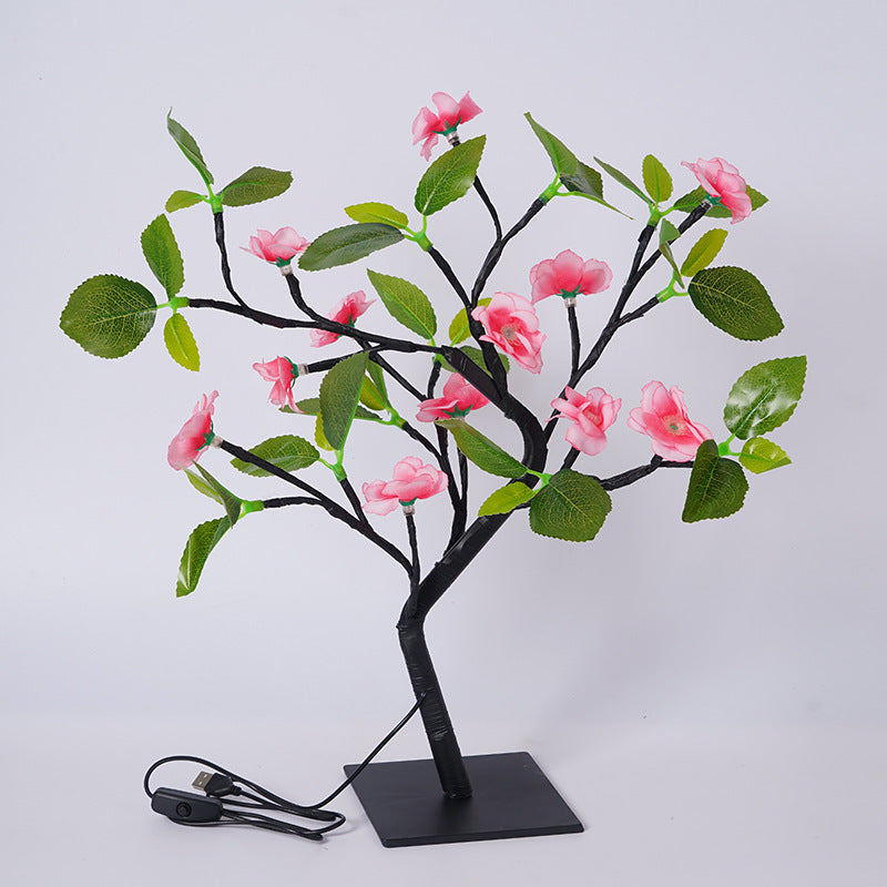 LED Peach Blossom Plum Tree Lamp Indoor Decorative