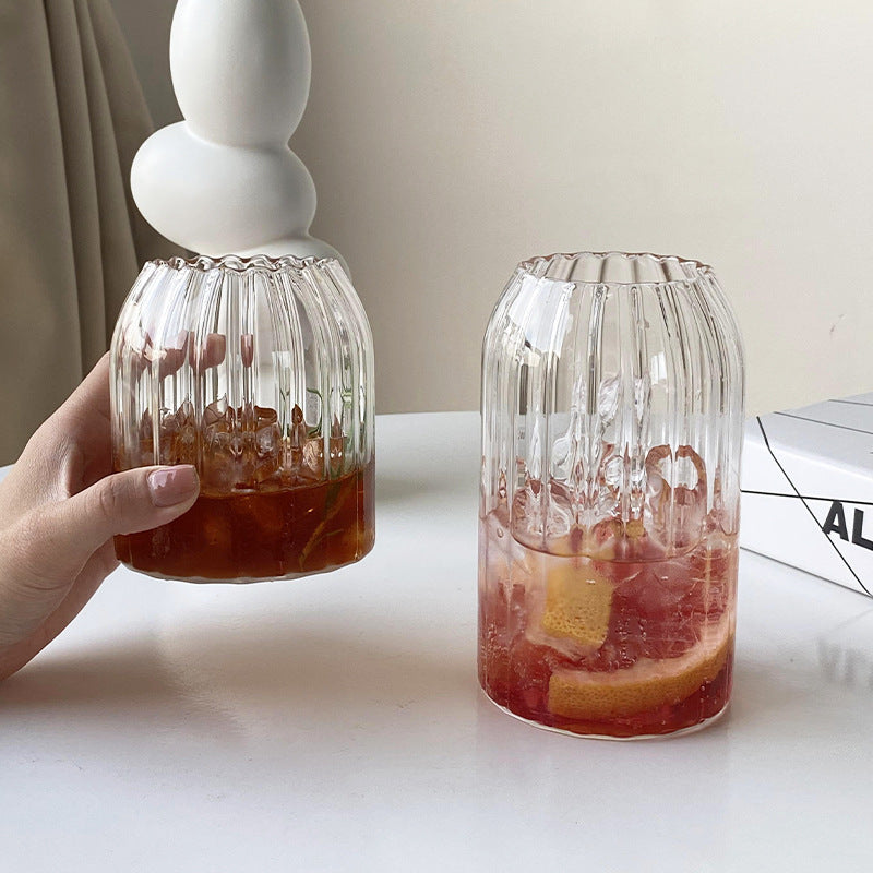 Striped Heat-resistant Coffee Tumbler