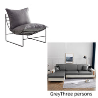 Grey leather suit A