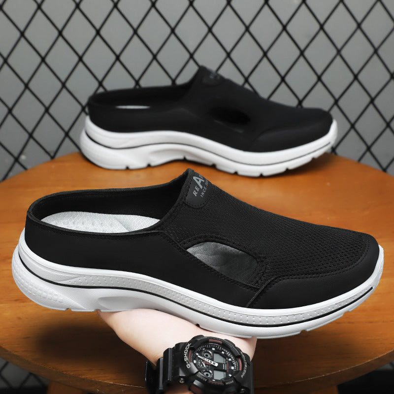Men's Hollow-out Half Slippers Soft Bottom Comfortable Casual Shoes