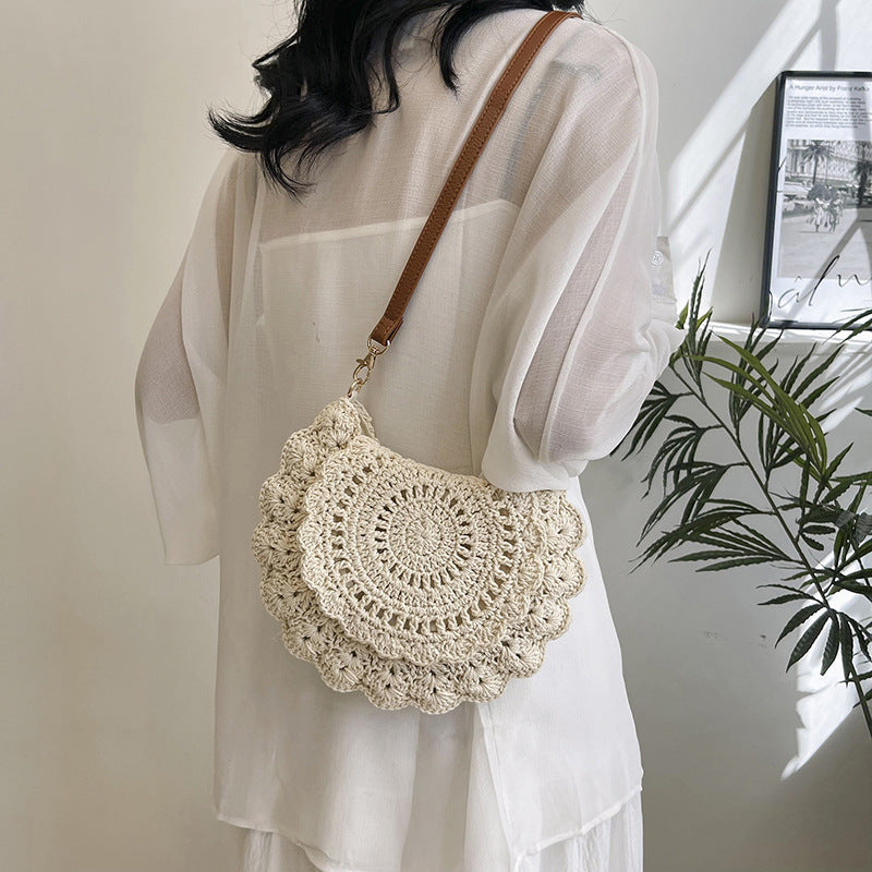 Hot Sale Lace Crossbody Cotton Thread Woven Bag All-match Women
