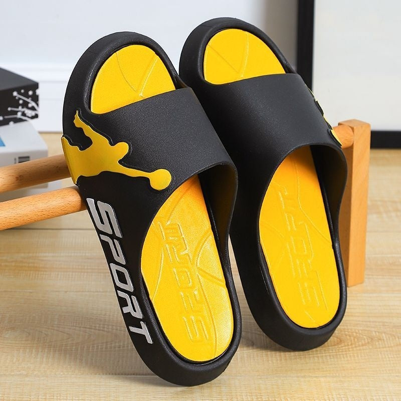 Men's Basketball Style Slippers PVC Thick Sole Regular Fit