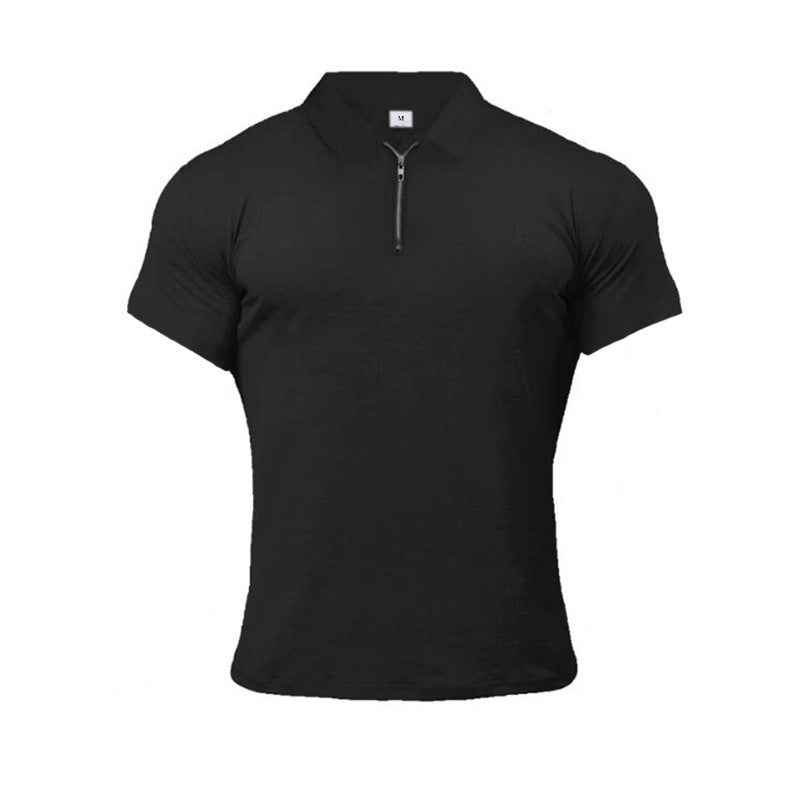Men's Slim Fit Short Sleeve Polo Breathable Cotton Shirt