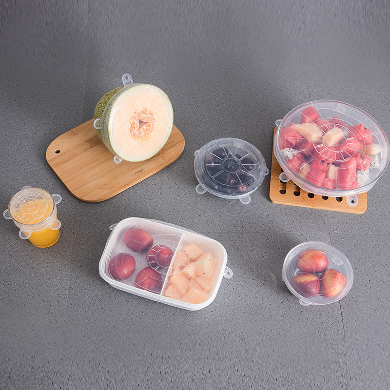 Silicone Stretch Lids 6Pcs Food Grade Microwave Safe Covers