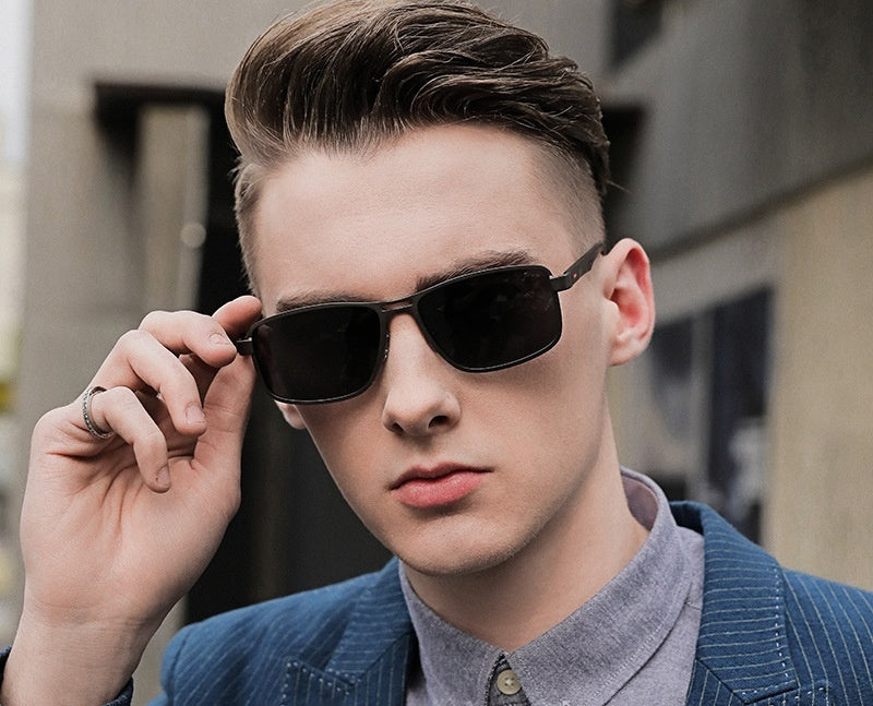 Men’s Matte Blue Sunglasses – Outdoor & Driving UV Protection