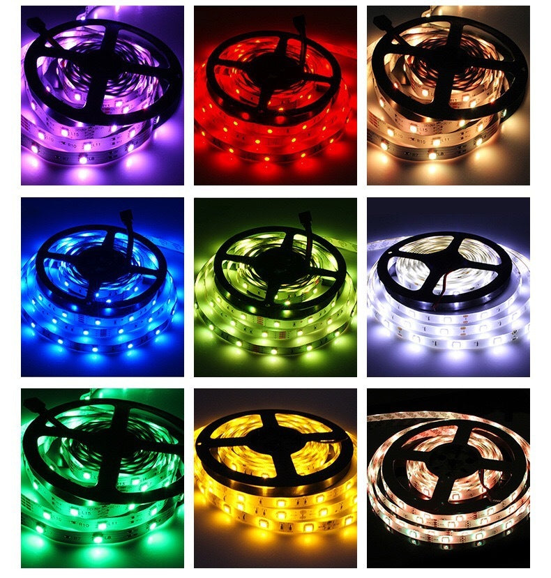 5050 RGB LED Strip Light Set with 24 Key Remote