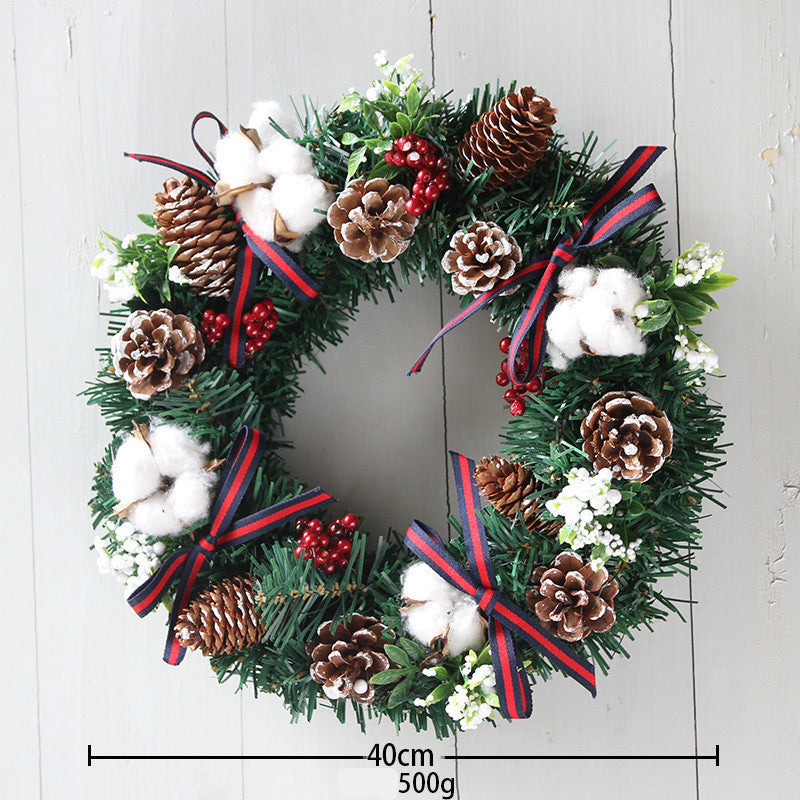30cm 40cm Christmas Wreath Ornaments for Holiday Decoration