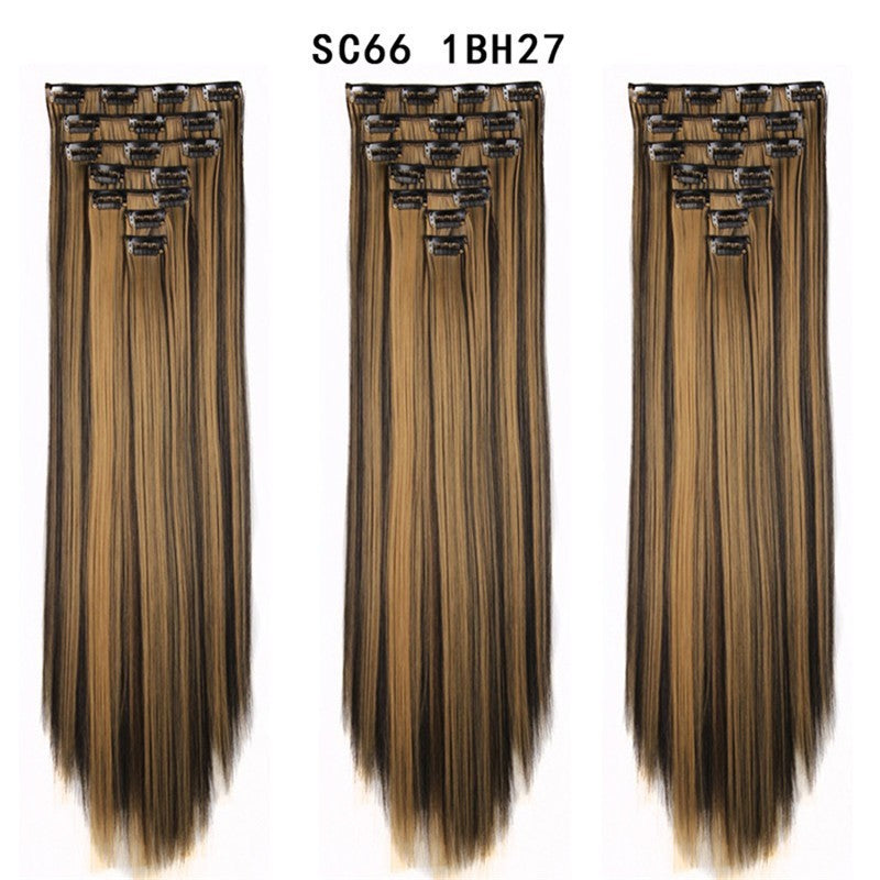 16 Card Seven-piece Hairpiece Clip Wig Beauty Chemical Fiber Wig Set Hair Extension