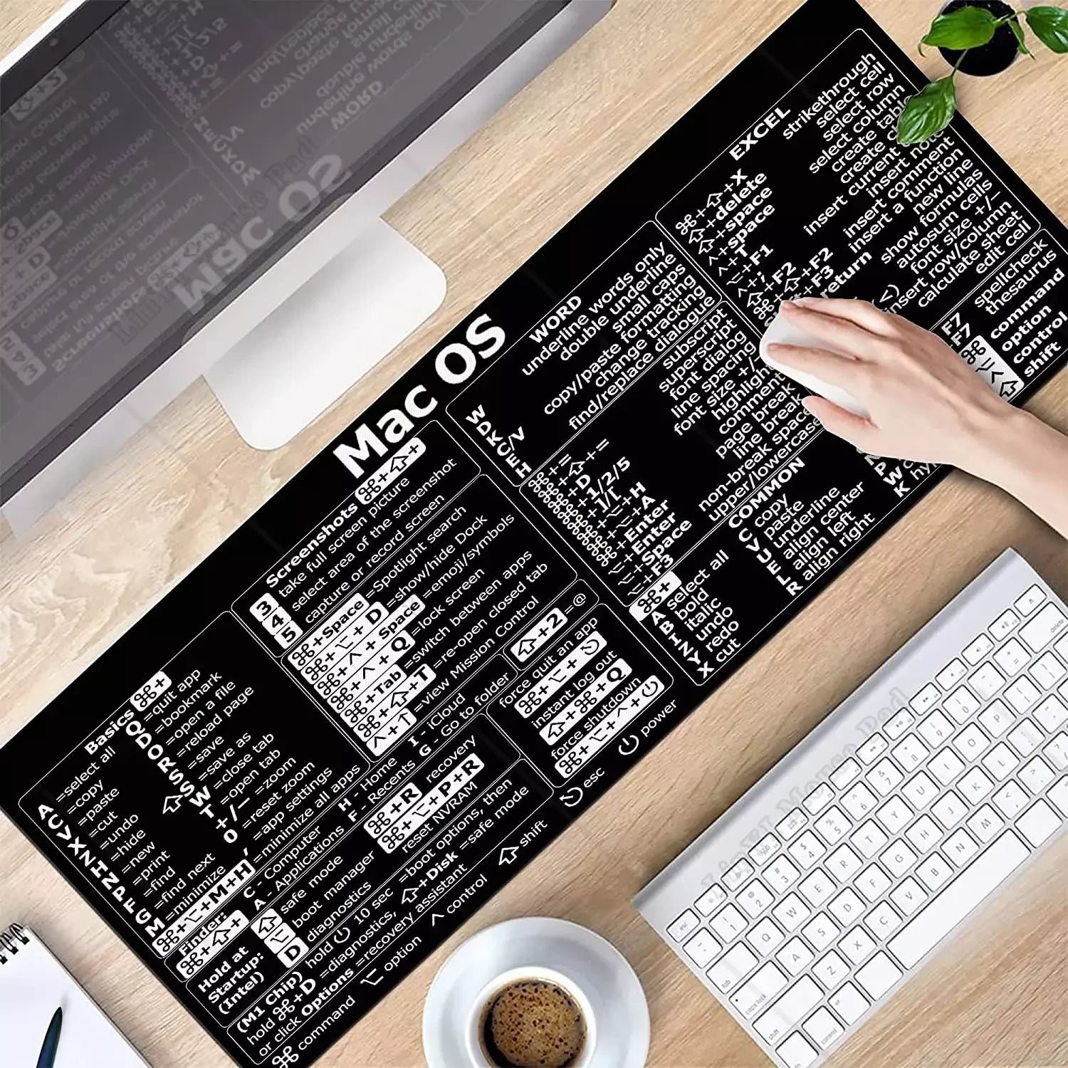 Tech-Inspired Pattern Mouse Pad – Non-Slip Rubber Base, Smooth Surface, Stitched Edge