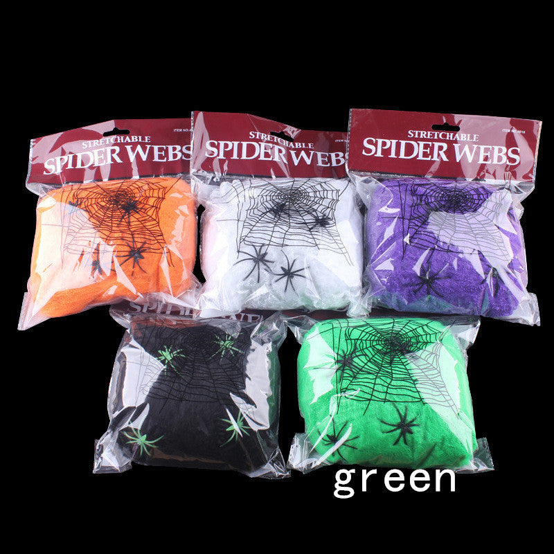 Halloween Supplies Ghost Festival Scene Props Spider Silk Spider Web Accessories