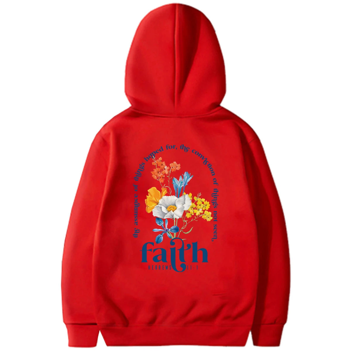 Women Loose Bible Verse Hoodie Polyester Printed Chic