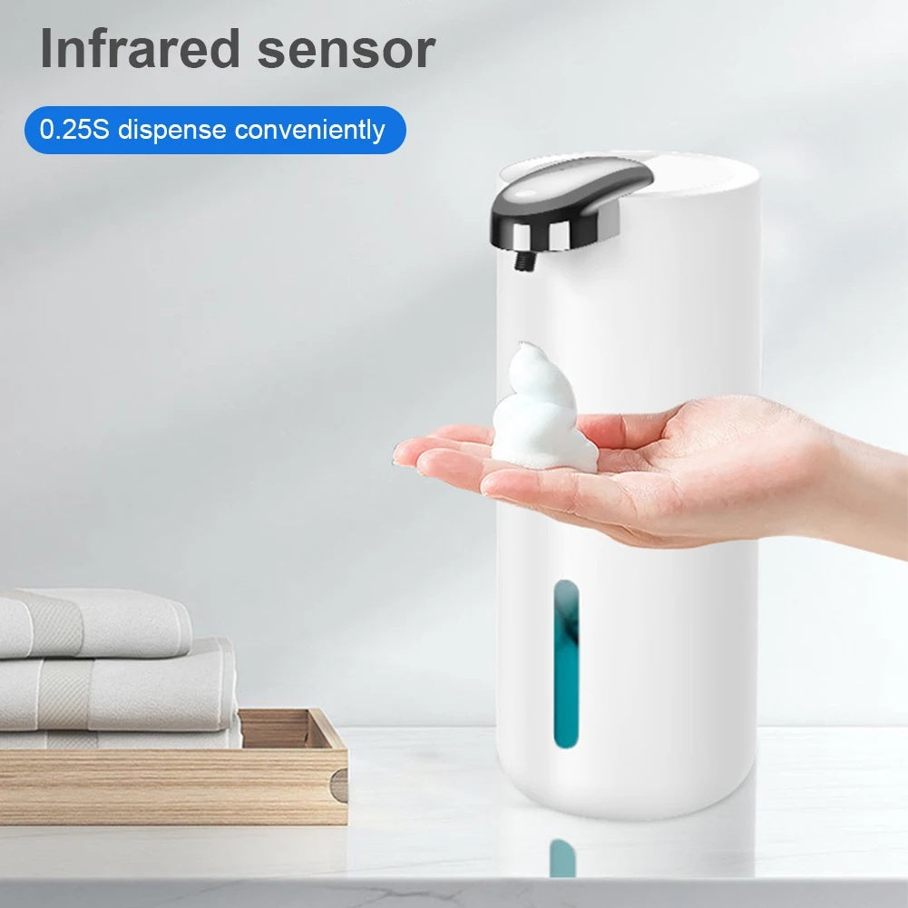380ml Touchless Foam Soap Dispenser – Wall-Mounted Automatic Infrared Sensor Sanitizer Dispenser