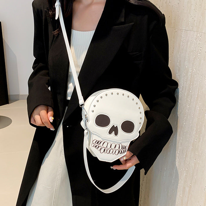 Halloween Skull Crossbody Bag – Cute and Creative Shoulder Messenger Purse for Women and Girls