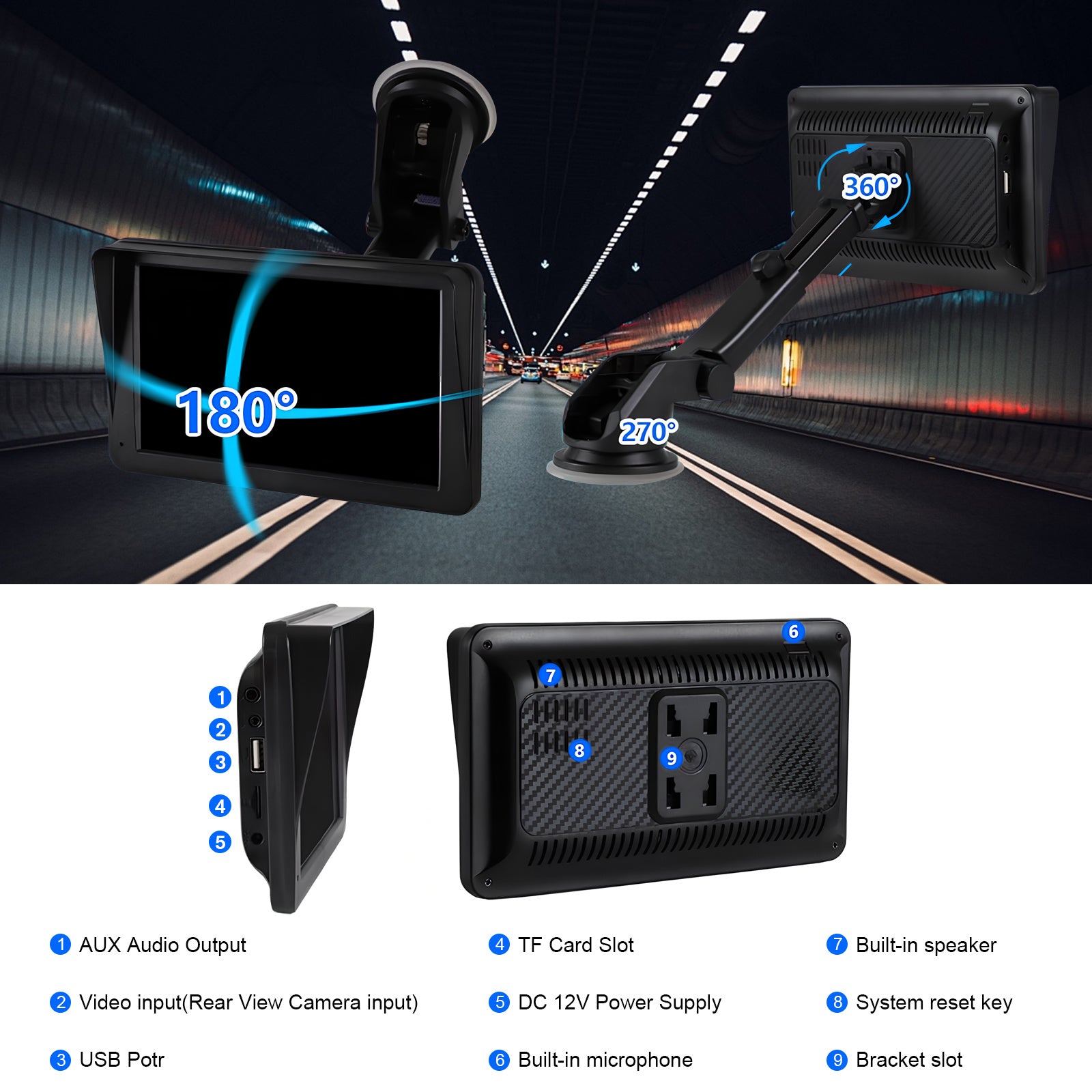 7-Inch Car Stereo – Wireless CarPlay & Android Auto Radio