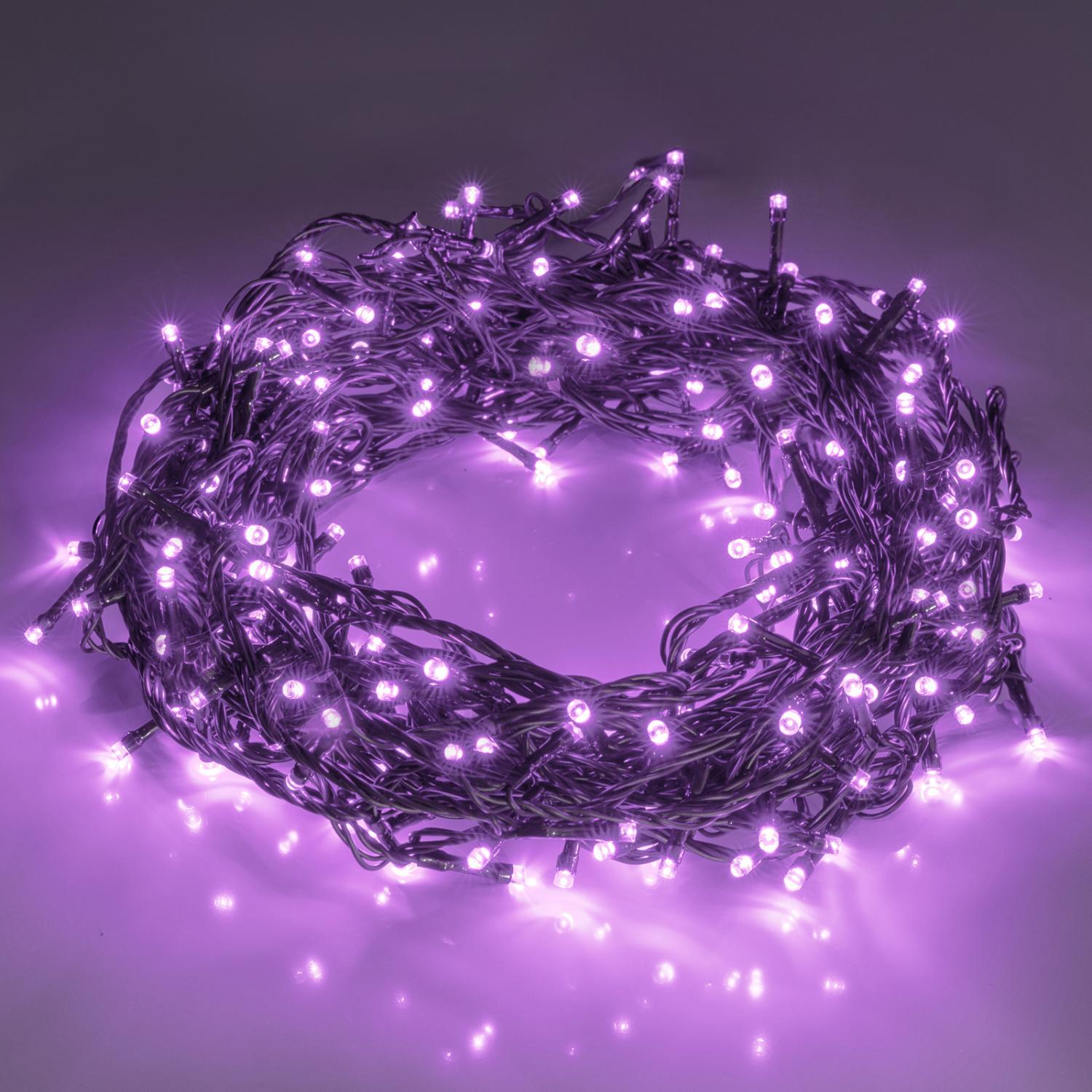 200-LED Purple Fairy String Lights – 66-Foot Mini Plug-In with 8 Lighting Modes for Indoor & Outdoor Decoration