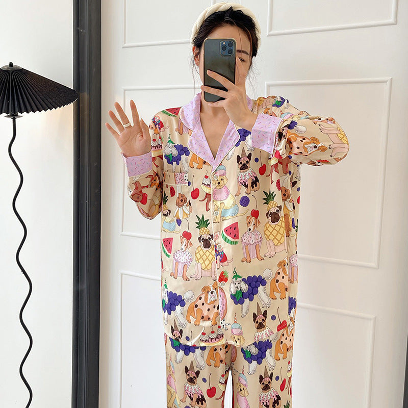 Women's Long-sleeved Trousers Girls' Home Wear Pajamas