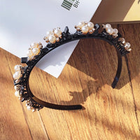 Three Pearls Golden Headband