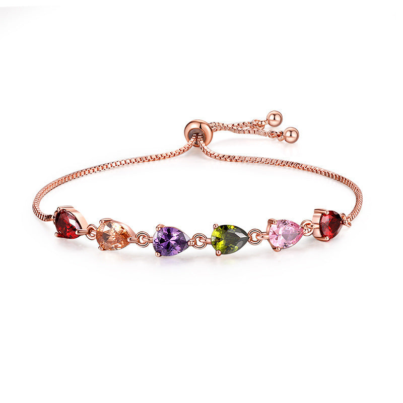 Fashion Simple Inlaid Zircon Bracelet For Women