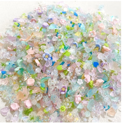 Ice Transparent Camellia Butterfly Elk Nail Enhancement Material Bag