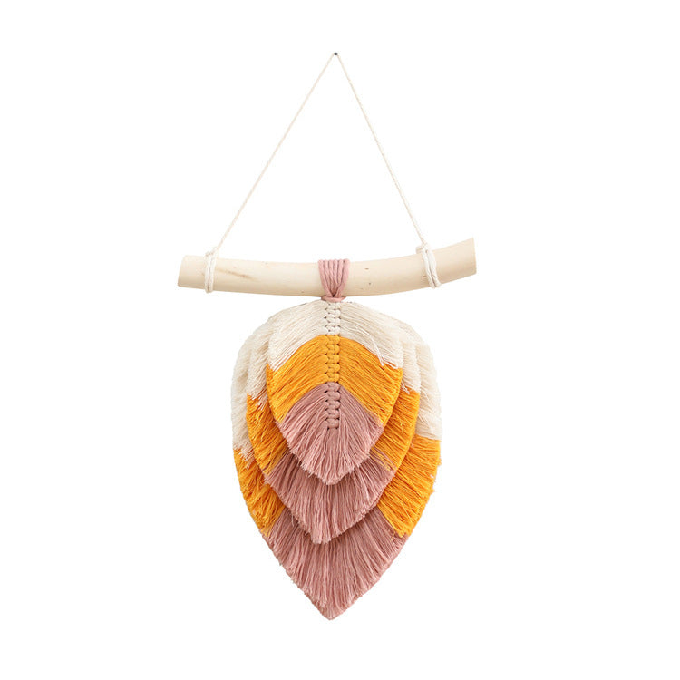 Home Nordic Room Ornament Leaves Hand-woven