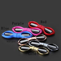 Gold metal handle folding