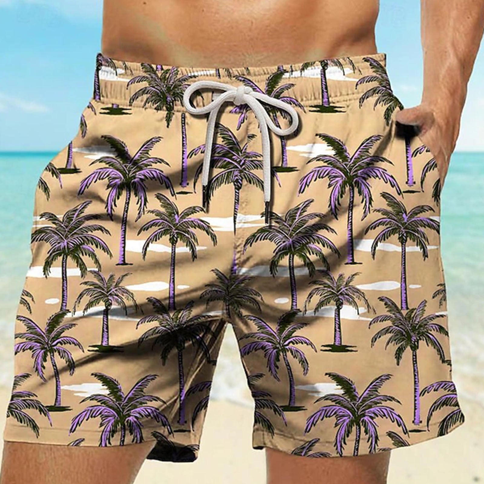 Casual Summer Men's Beach Pants Trendy Shorts